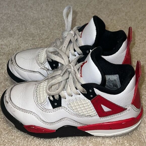 JORDAN 4 RETRO “RED CEMENT” SNEAKERS 11TD - Picture 2 of 5